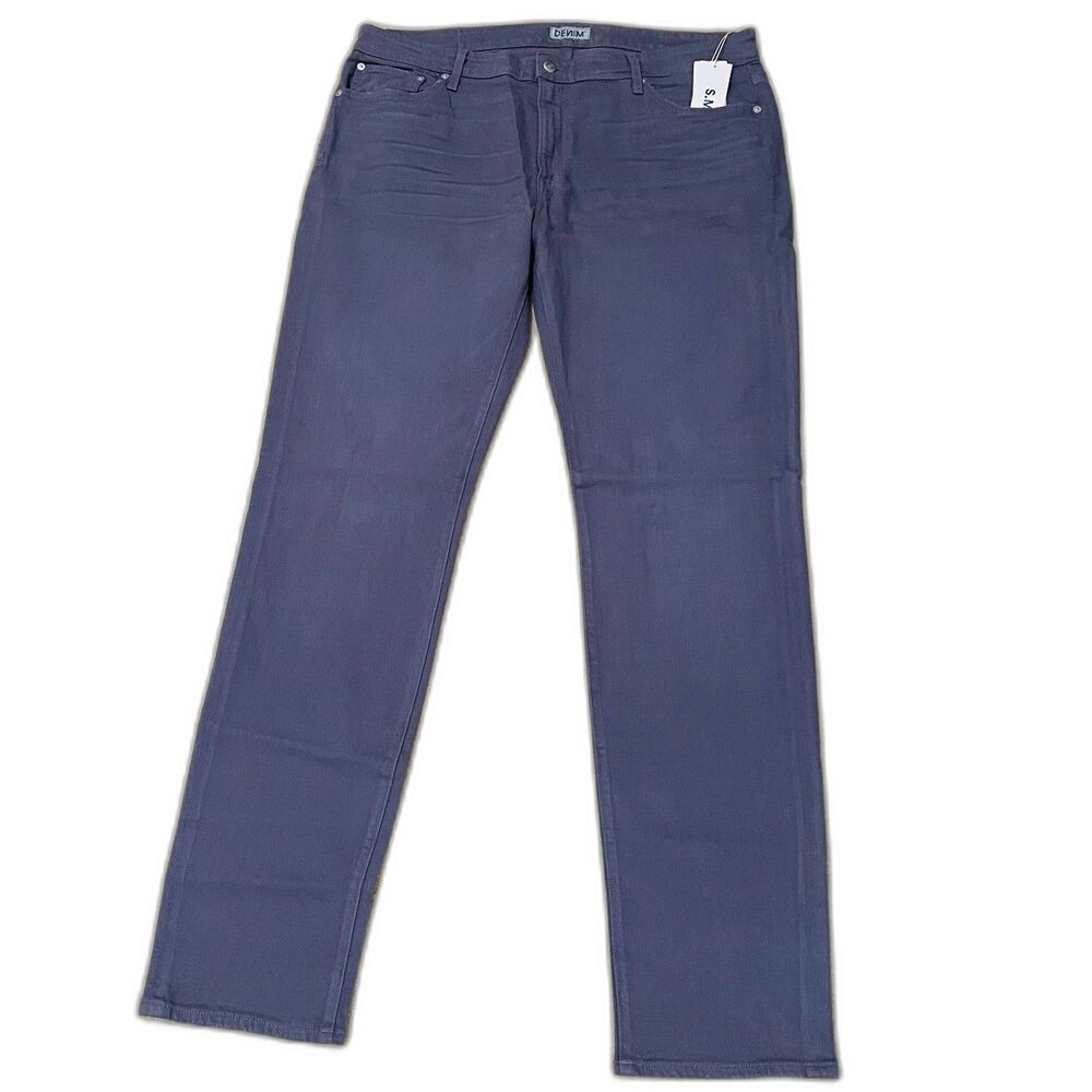 S.M.N Denim NWT Jeans Size 38 The Finn Vintage Dove Cotton Blend Tapered Slim
